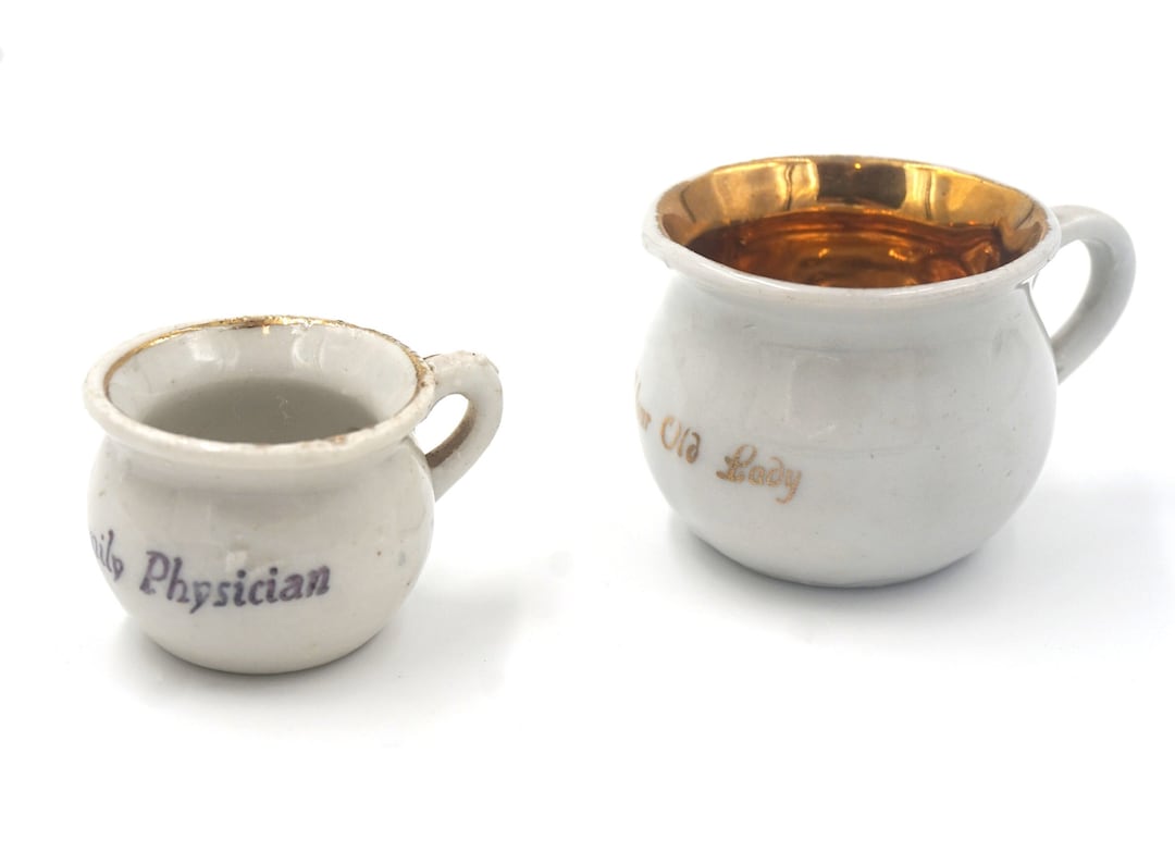 Two Vintage Toy Ceramic Chamber Pots Etsy