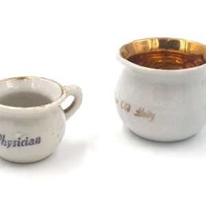 Two Vintage Toy Ceramic Chamber Pots