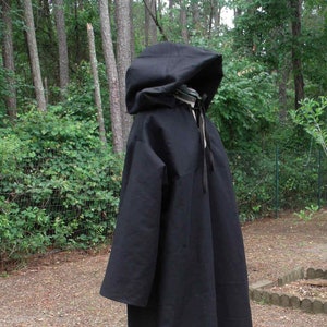 Hooded Robe in Black image 1