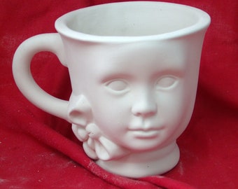 Shelby Mug Cup Bisque to Paint