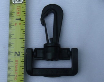 Swivel Snap Hooks Durable - Plastic - 1 Inch - Black (10 PCS)