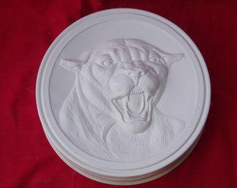 Cougar 7.5" Round Box Bisque To Paint