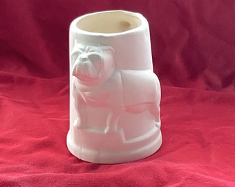 Bisque Bull Dog Mug Ready to Paint