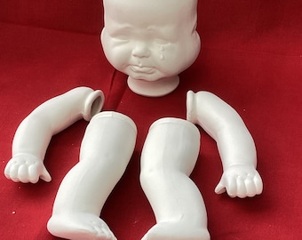 Three Faced Bisque Doll to Paint