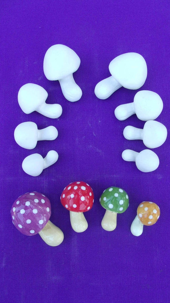 MB1419 Garden Mushroom In Ready To Paint Cone 04 Ceramic Bisque By