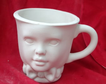 Shena Mug Cup Bisque to Paint