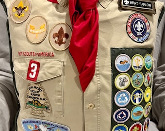 Custom Boyscout Uniform Pillow, Badge Display