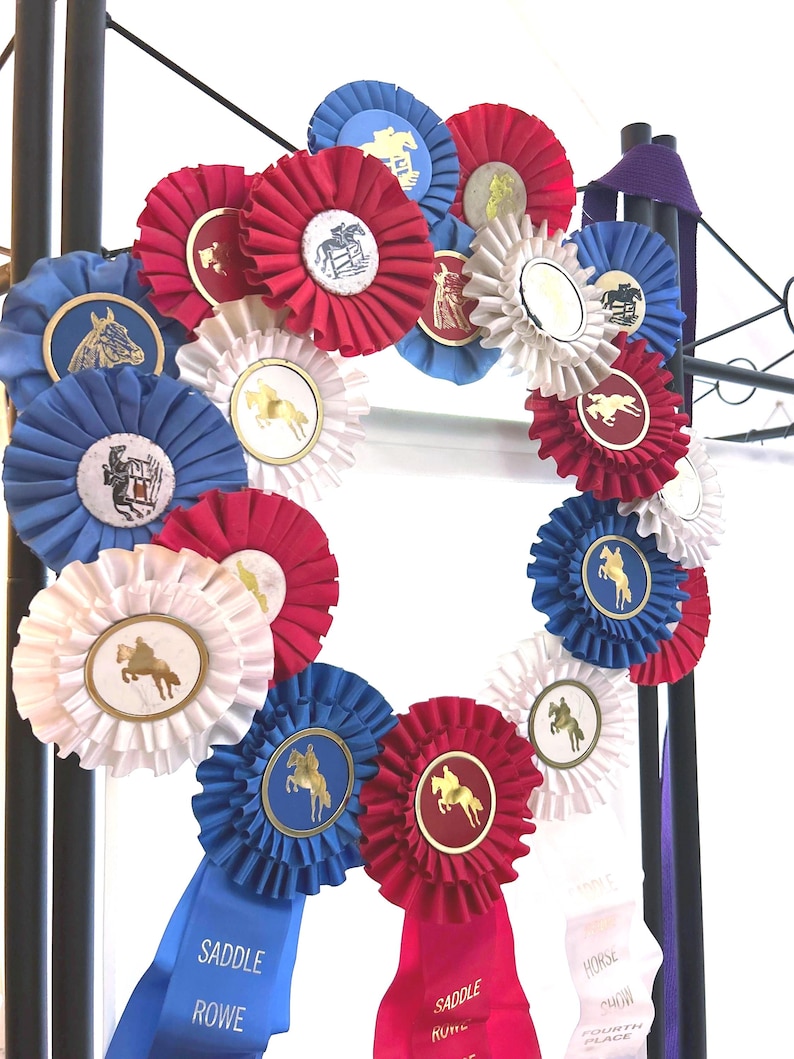 Equestrian Saddle Rowe Horse Show Ribbon 4H FFA Wreath - Etsy