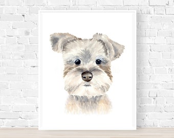 Max the Schnauzer Print, Schnauzer Art, Schnauzer Gift, Dog Print, Dog Gift, Dog Mum Gift, Dog Dad Gift, Pet Memorial Gift, Puppy Gift