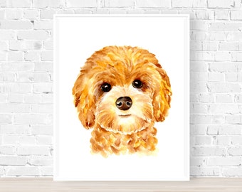 Elliot the Cavoodle Print, Cavoodle Dog, Cavoodle Art, Cavoodle Gift, Dog Print, Dog Art, Dog Gift, Pet Memorial Gift, Puppy Gift