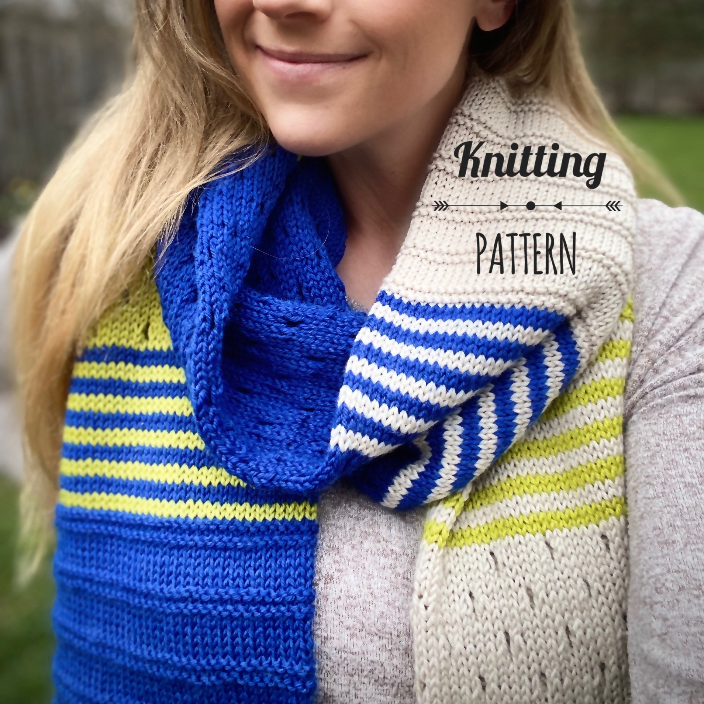 Triple Shift Scarf KNITTING PATTERN - Etsy