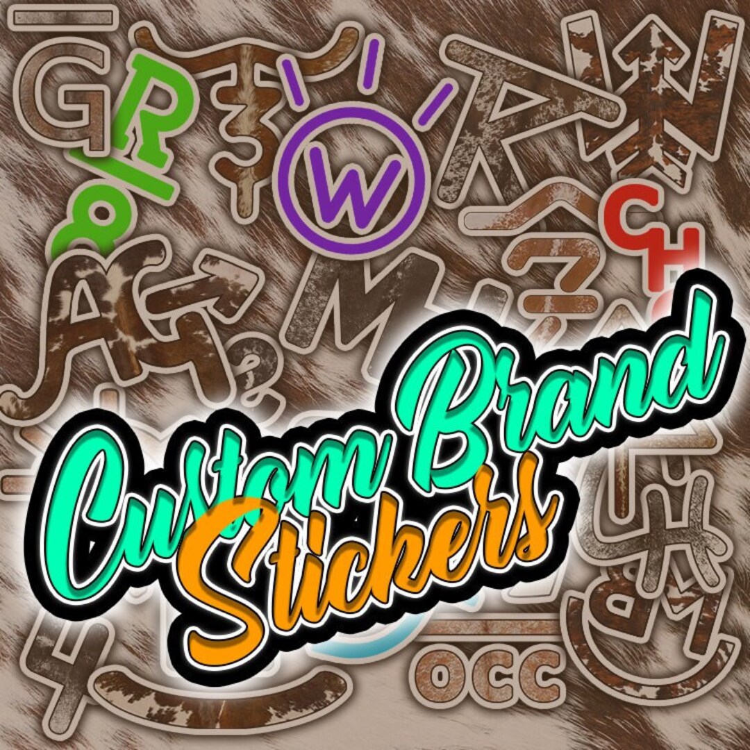 Cowhide Sticker CUSTOM Livestock Brand Cowhide Stickers - Etsy