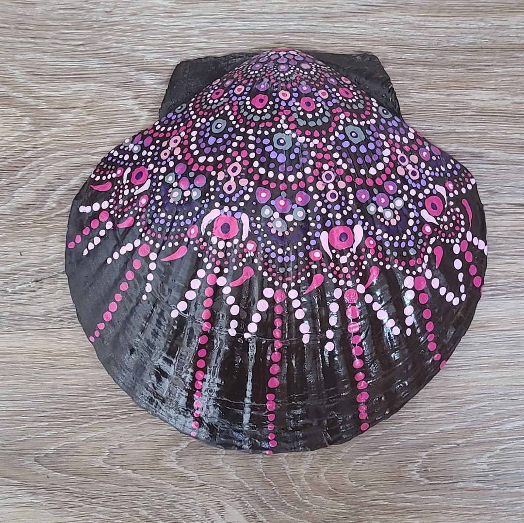 Dots Shell Pattern Hand-painted Shell Beautiful Dot Pattern - Etsy
