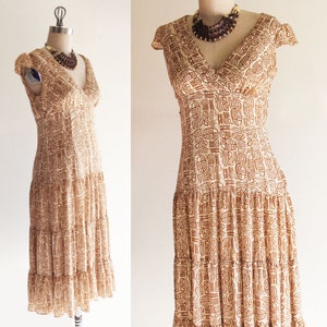 Vintage 90s Tribal Print Dress by Tracy Ewing Size: 6