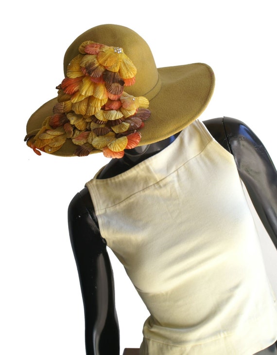 Vintage Mr. John felt hat Mr John Classic Vintage Hat Austria Brown Felt Faux Fur Roll  main image 3