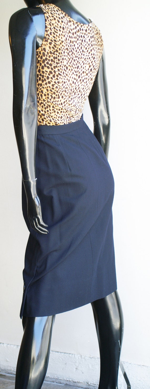 Rare Authentic Vintage 50s "Irene"  Navy Blue Tai… - image 9