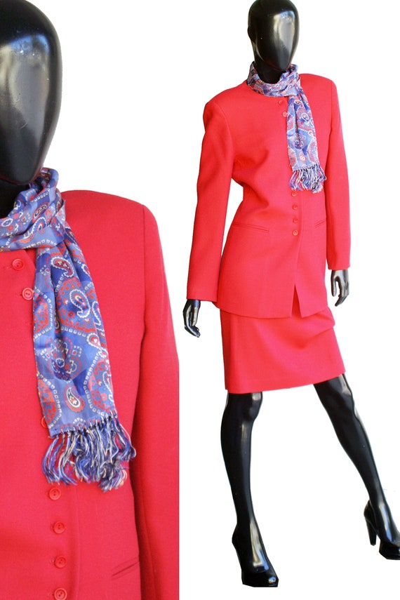 Costume Rena Rowan Veste Et Jupe Lilas Floral Brodé - Taille Medium 6/8 - Occasion Très Bon état