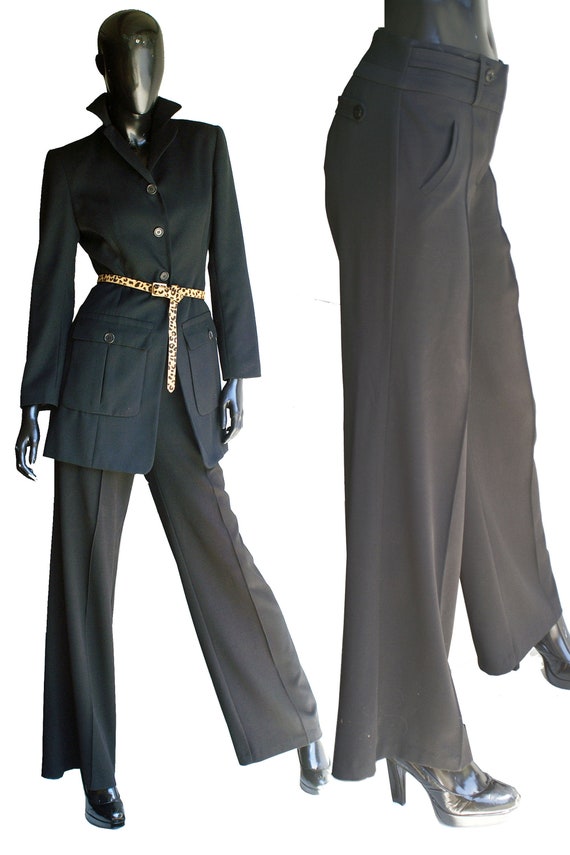 Vintage 90s XOXO Black Trousers/pants US Size 8 - Etsy