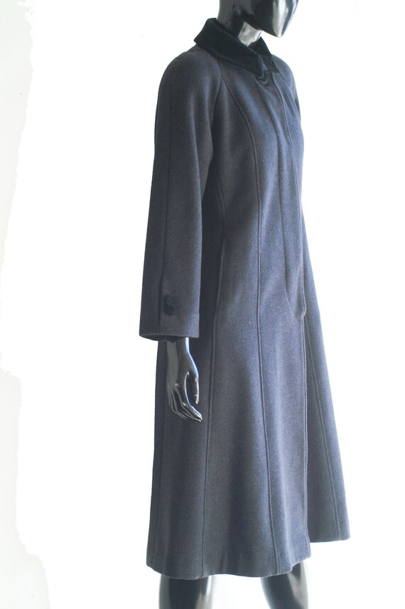 Petit Sophisticate Vintage Gray Wool with Velvet … - image 4