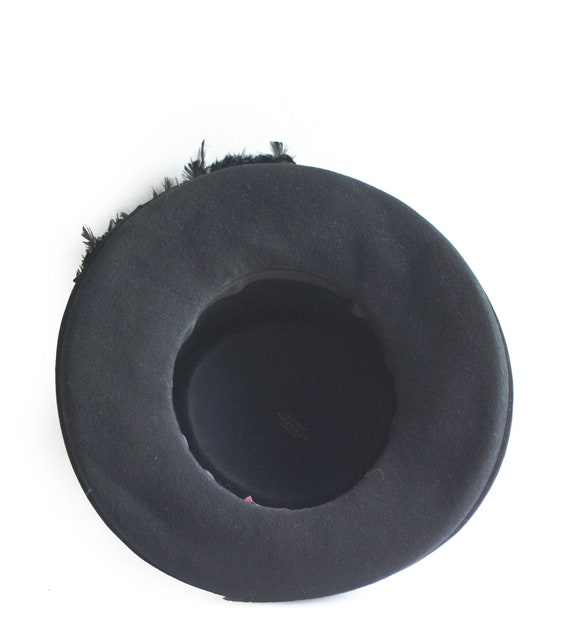 Vintage Mr.. Hi's Classic Black Wool Felt Hat  US… - image 8