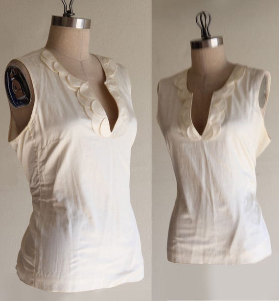 talbots sleeveless blouse