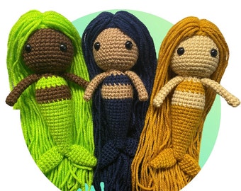 Crochet Mermaid Handmade Doll Sea Life Amigurumi