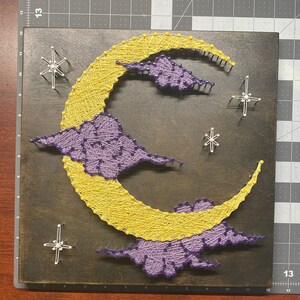 Purple Clouds Moon Handmade String Art Home Decor - Etsy