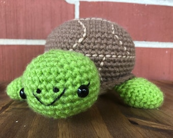 Cute Crochet Turtle Amigurumi 100% Handmade Toy Stuffed Animal