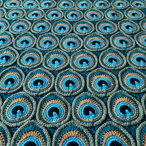 Crochet Peacock Throw