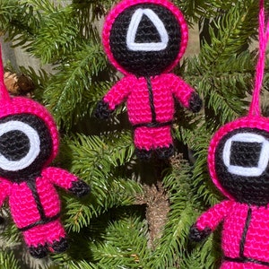 Crochet Game Soldier Guard Ornament Christmas Tree Ornament Holiday Decor