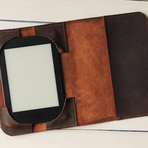 Custodia in pelle per Kindle - Custodia per Kindle - Kindle/Paperwhite/Voyage/Oasis, custodia retrò, e-reader, fatta a mano, design, custodia per Kindle, custodia