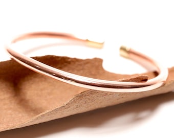 Handmade copper bracelet - Energy-enhancing handcrafted jewelry - Unisex copper bracelet - Handmade energetic copper bangle