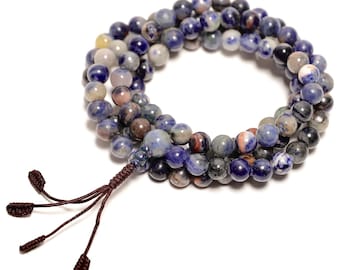 Natural stone mala with 108 beads