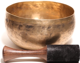 Ancient Tibetan Singing Bowl 18cm | Handmade Singing Bowl Nepal | Ancient Tibetan Singing Bowl 7.3" | Handcrafted Sound Healing Bowl