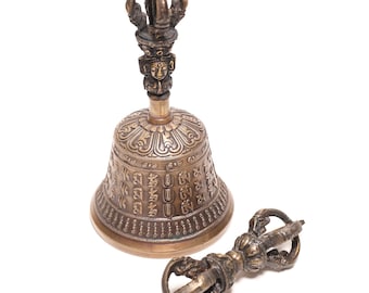 Tibetan Ghanta with dorje - Tibetan bell - Buddhist ceremony bell