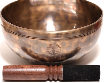 KASA Full Moon Singing Bowl 20cm - Tibetan Full Moon Bowl - Authentic KASA Full Moon Singing Bowl 7.8" - 7 Metals Healing Bowl