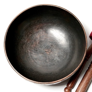 Antique Tibetan singing bowl - 24cm 9.4" - 1.6kg - Old Tibetan singing bowl