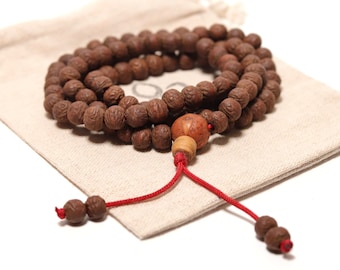 Mala 108 Bodhi seed beads - Eye of Buddha