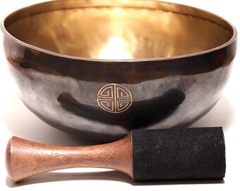 Full Moon Singing Bowl 20cm - Tibetan Full Moon Singing Bowl 7 Metals - Authentic Full Moon Singing Bowl 7.9" - 7 Metals Healing Singing Bowl