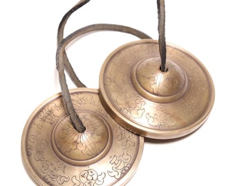 Tibetan Tingshas 9cm 550g - Tibetan tingshas 3.5"