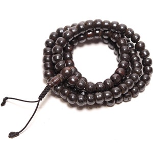 Mala 108 beads in Yak bone - Tibetan Bone mala 108 beads - Yak bone mala