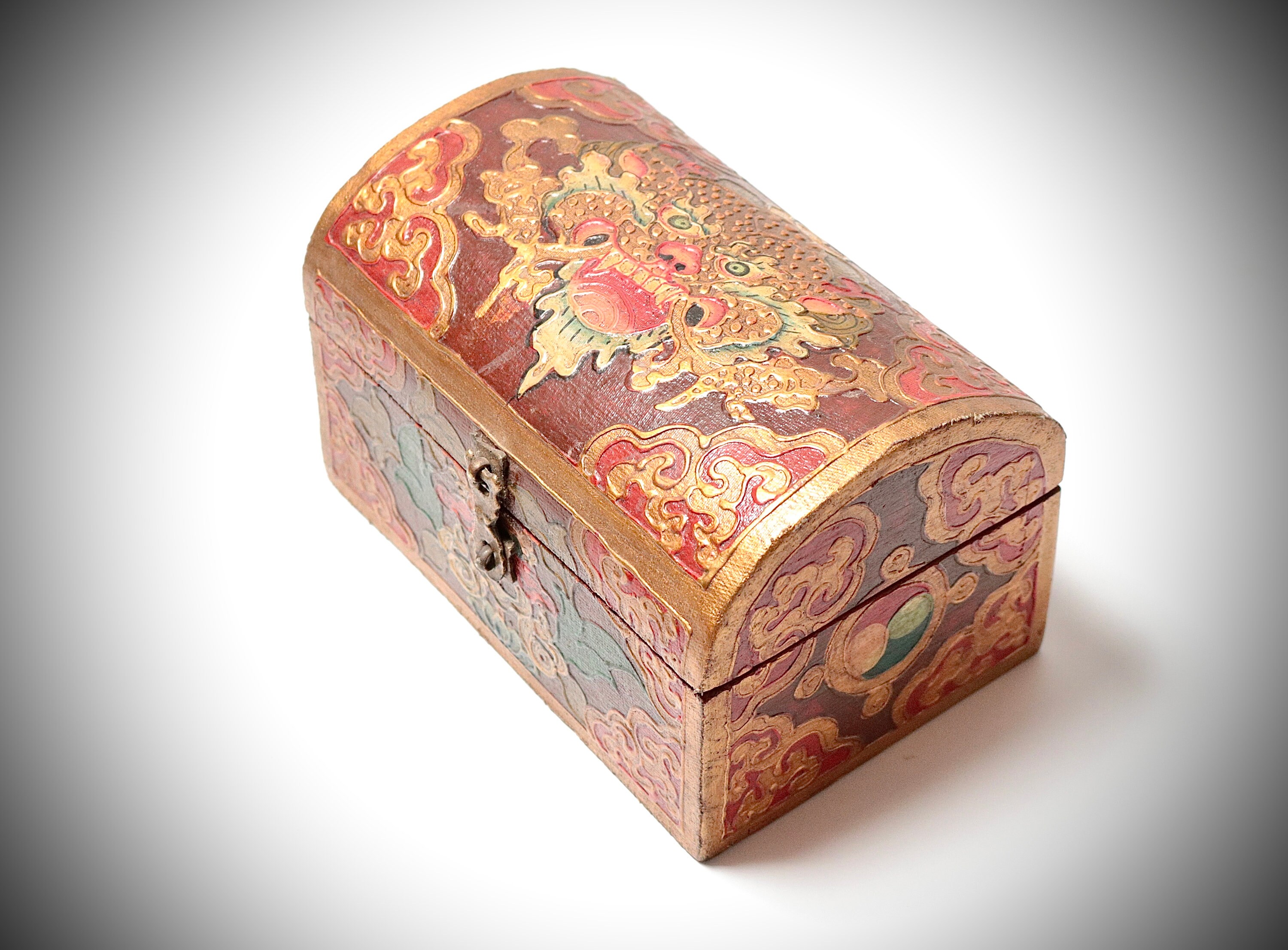 Tibetan wooden jewelry box Tibetan jewelry box Etsy