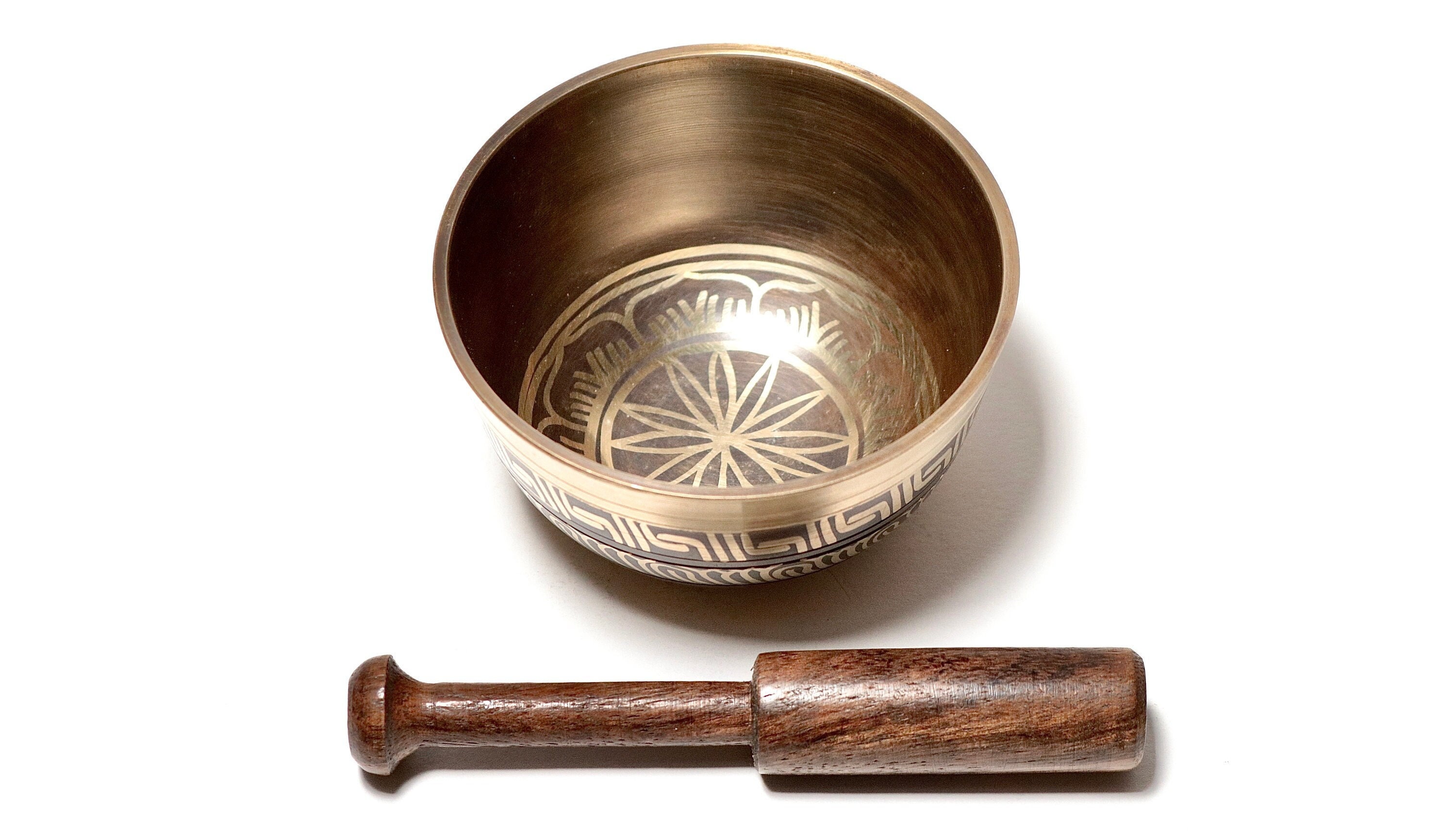 Bol Chantant Tibétain Gravé 9cm 195G - Tibetan Singing Bowl 3.5,25.00 EUR