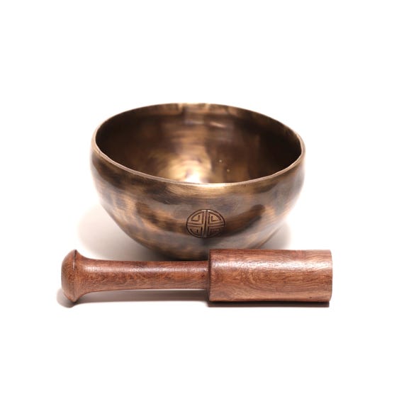 フルムーンシンギングボウル 13cm - チベットフルムーンシンギング