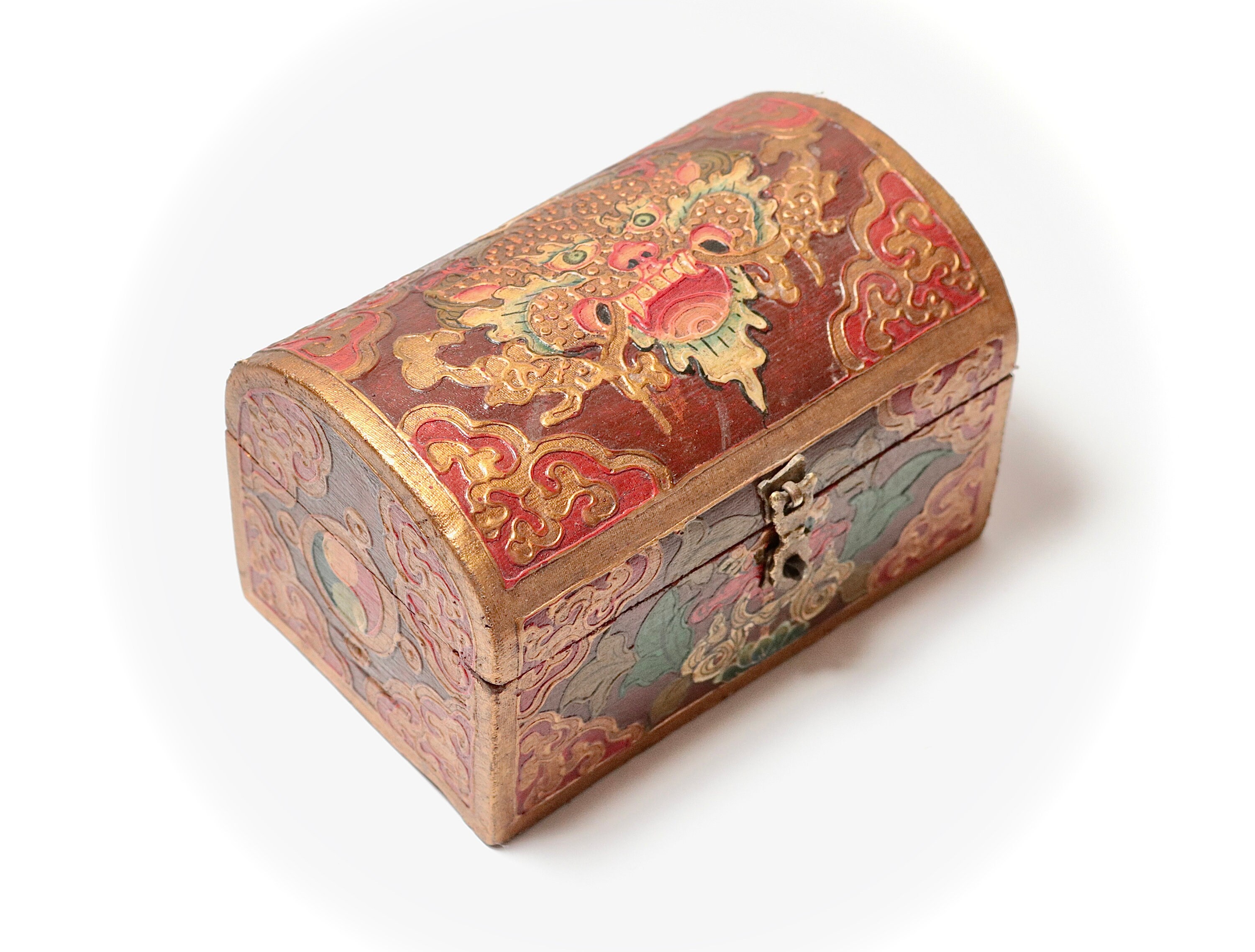Tibetan wooden jewelry box Tibetan jewelry box Etsy