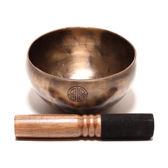 III BEST Offer III Bol chantant Full moon 12cm - Bol Tibétain de Pleine lune - Authentic Full moon singing bowl 4,7" - 7 metals singing bowl