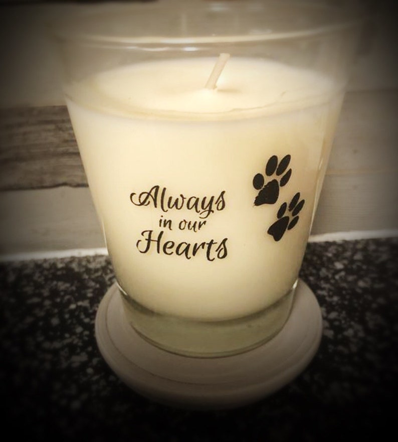 Pet Loss Sympathy Candle with Essential Oils Etsy