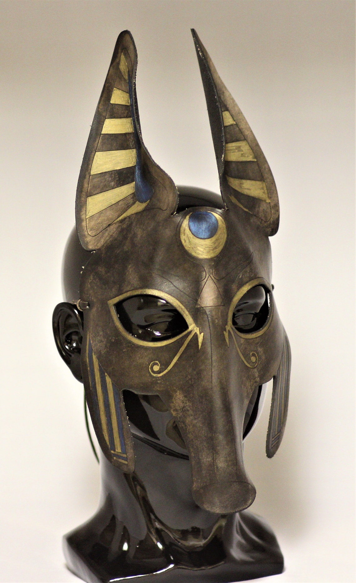 Máscara de Anubis Egipcio de Cuero / Máscara de Chacal Negro. Etsy