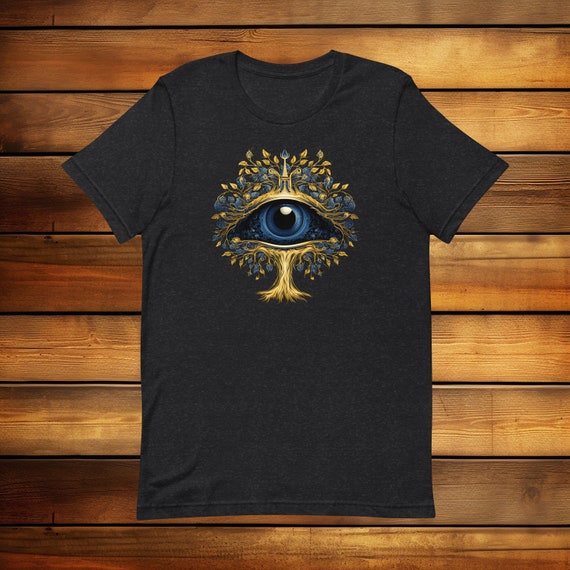 Tree of Life Evil Eye Ward - Blue Nazar - Soft combed and ring spun cotton Unisex t-shirt