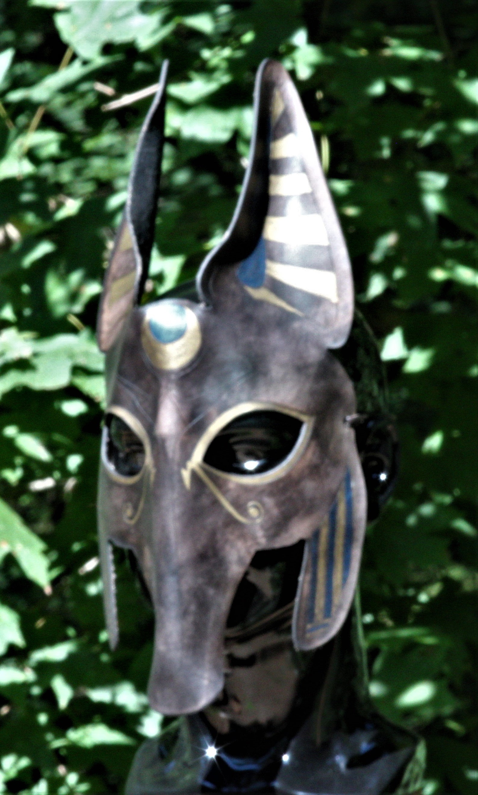 Máscara de Anubis Egipcio de Cuero / Máscara de Chacal Negro. Etsy